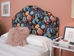 floral peel and stick upholstered wall mounted headboard