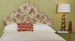floral peel and stick upholstered wall mounted headboard
