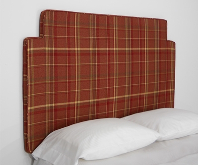 plaid peel and stick upholstered wall mounted headboard